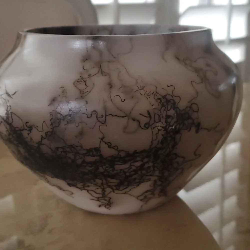 Authentic Navajo Horsehair Vase nwot